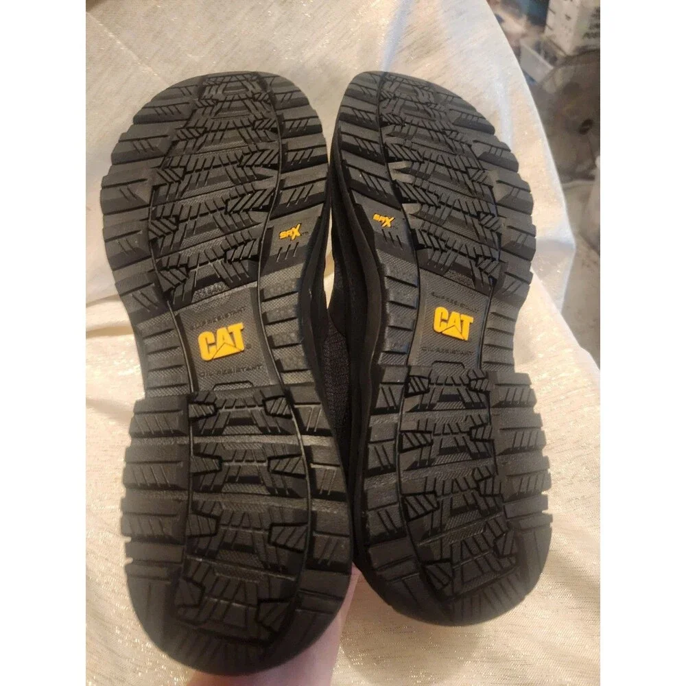 Cat SRX Extreme Slip Resistance Composite Toe Work Shoes Black Size 12 NEW